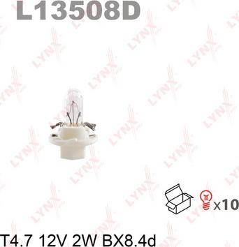 LYNXauto L13508D - Лампа розжарювання, освітлення щитка приладів avtolavka.club