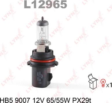 LYNXauto L12965 - Лампа розжарювання, фара дальнього світла avtolavka.club