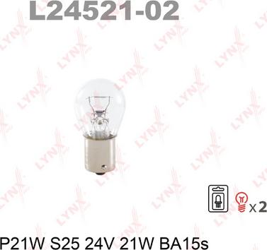 LYNXauto L24521-02 - Лампа розжарювання avtolavka.club