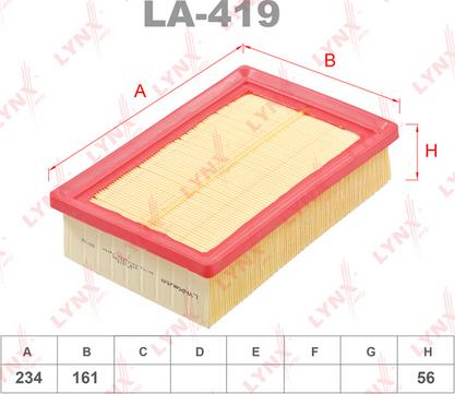 LYNXauto LA-419 - Повітряний фільтр avtolavka.club