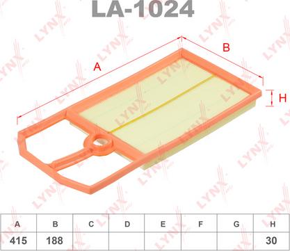 LYNXauto LA-1024 - Повітряний фільтр avtolavka.club