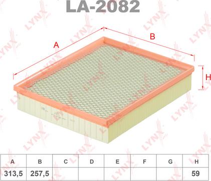 LYNXauto LA-2082 - Повітряний фільтр avtolavka.club