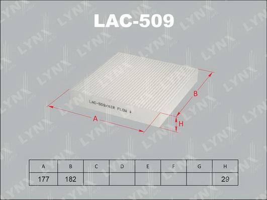 LYNXauto LAC-509 - Фільтр, повітря у внутрішній простір avtolavka.club