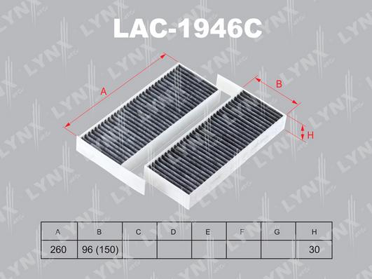 LYNXauto LAC-1946C - Фільтр, повітря у внутрішній простір avtolavka.club
