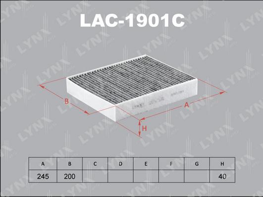 LYNXauto LAC-1901C - Фільтр, повітря у внутрішній простір avtolavka.club
