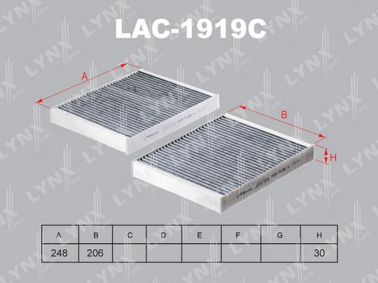 LYNXauto LAC-1919C - Фільтр, повітря у внутрішній простір avtolavka.club