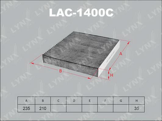 LYNXauto LAC-1400C - Фільтр, повітря у внутрішній простір avtolavka.club