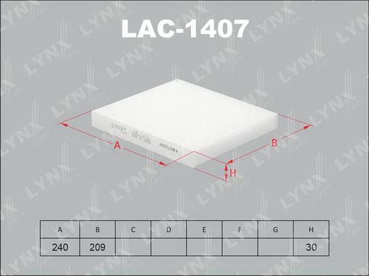 LYNXauto LAC-1407 - Фільтр, повітря у внутрішній простір avtolavka.club