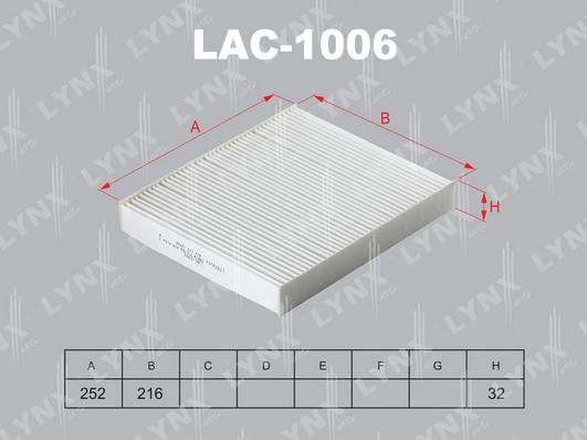 LYNXauto LAC-1006 - Фільтр, повітря у внутрішній простір avtolavka.club
