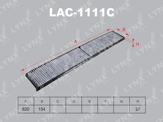 LYNXauto LAC-1111C - Фільтр, повітря у внутрішній простір avtolavka.club