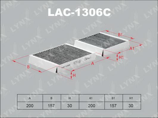 LYNXauto LAC-1306C - Фільтр, повітря у внутрішній простір avtolavka.club