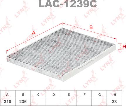 LYNXauto LAC-1239C - Фільтр, повітря у внутрішній простір avtolavka.club