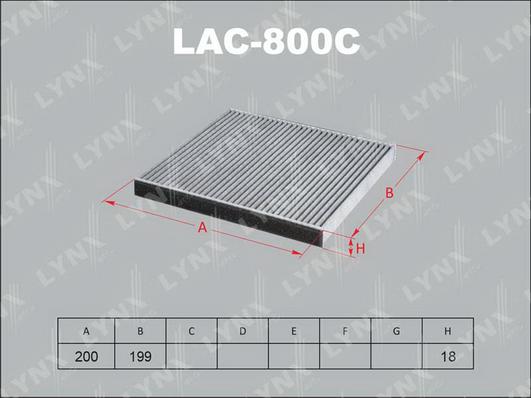 LYNXauto LAC-800C - Фільтр, повітря у внутрішній простір avtolavka.club