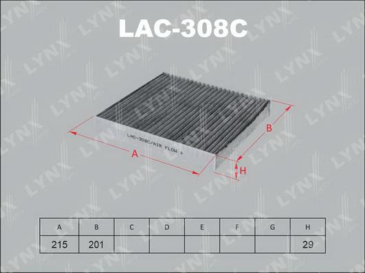 LYNXauto LAC-308C - Фільтр, повітря у внутрішній простір avtolavka.club