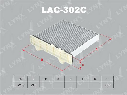 LYNXauto LAC-302C - Фільтр, повітря у внутрішній простір avtolavka.club