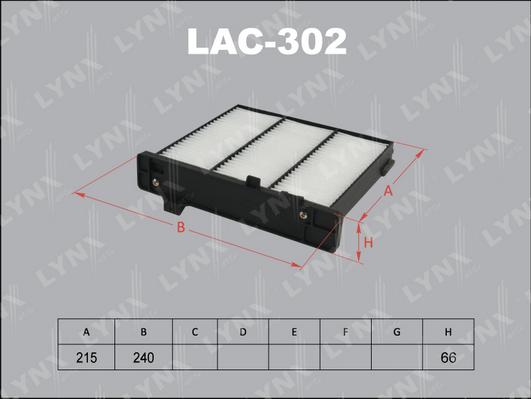 LYNXauto LAC-302 - Фільтр, повітря у внутрішній простір avtolavka.club