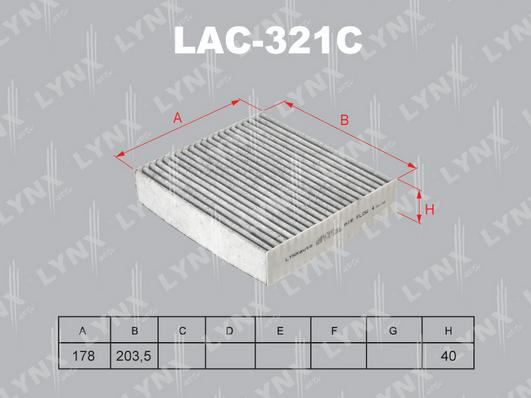 LYNXauto LAC-321C - Фільтр, повітря у внутрішній простір avtolavka.club