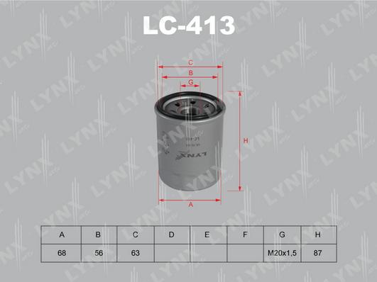 LYNXauto LC-413 - Масляний фільтр avtolavka.club
