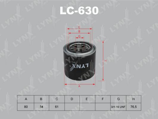 LYNXauto LC-630 - Масляний фільтр avtolavka.club