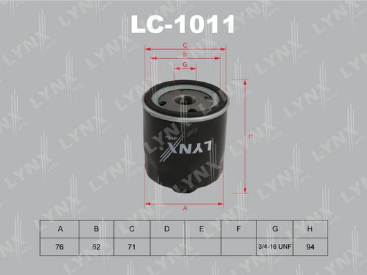 LYNXauto LC-1011 - Масляний фільтр avtolavka.club