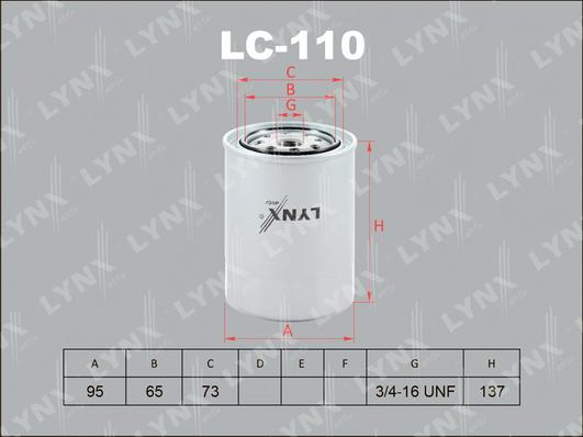 LYNXauto LC-110 - Масляний фільтр avtolavka.club