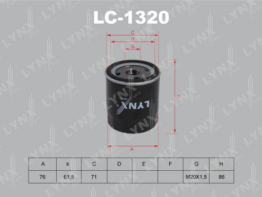 LYNXauto LC-1320 - Масляний фільтр avtolavka.club