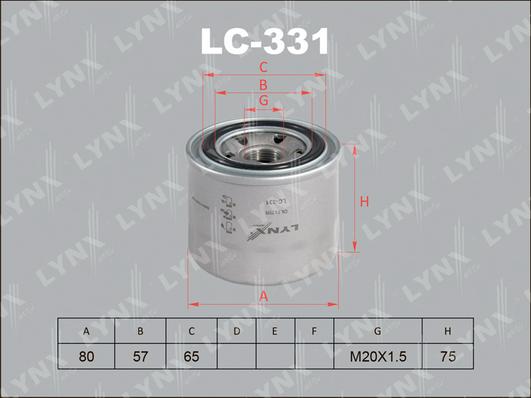 LYNXauto LC-331 - Масляний фільтр avtolavka.club