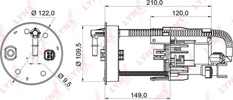 LYNXauto LF-954M - Паливний фільтр avtolavka.club