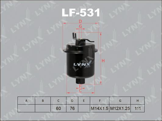 LYNXauto LF-531 - Паливний фільтр avtolavka.club