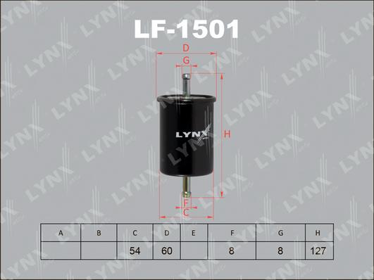 LYNXauto LF-1501 - Паливний фільтр avtolavka.club