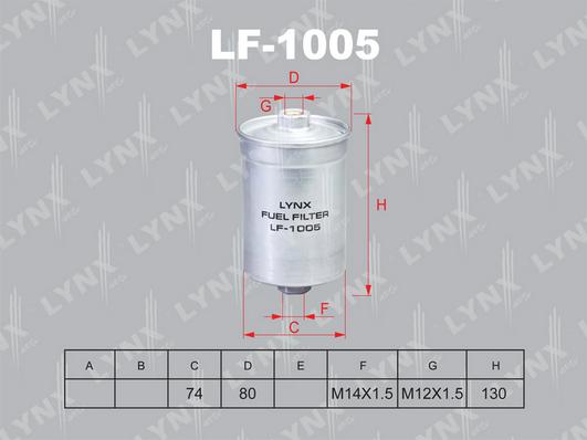 LYNXauto LF-1005 - Паливний фільтр avtolavka.club