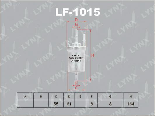 LYNXauto LF-1015 - Паливний фільтр avtolavka.club
