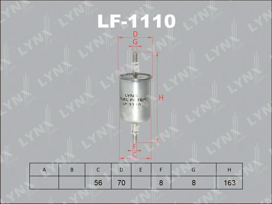 LYNXauto LF-1110 - Паливний фільтр avtolavka.club