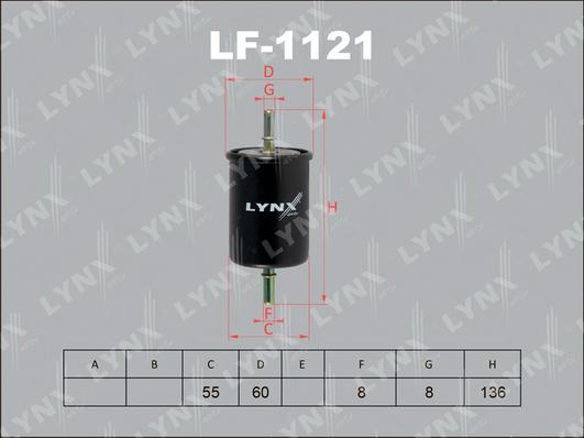 LYNXauto LF-1121 - Паливний фільтр avtolavka.club