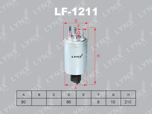 LYNXauto LF-1211 - Паливний фільтр avtolavka.club