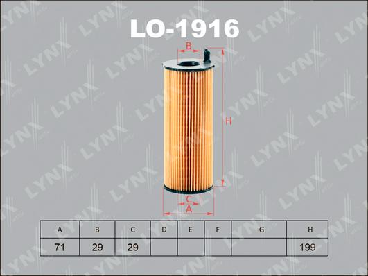 LYNXauto LO-1916 - Масляний фільтр avtolavka.club