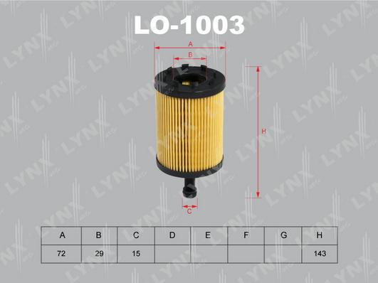 LYNXauto LO-1003 - Масляний фільтр avtolavka.club