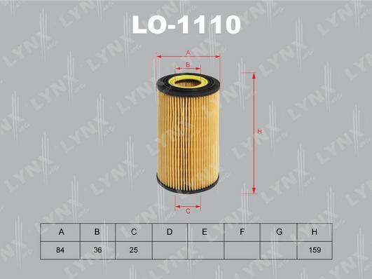 LYNXauto LO-1110 - Масляний фільтр avtolavka.club