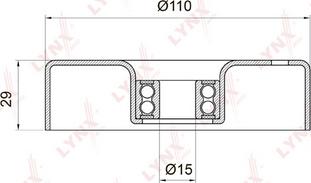 LYNXauto PB-5009 - Паразитний / провідний ролик, поліклиновий ремінь avtolavka.club