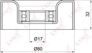 LYNXauto PB-5011 - Паразитний / провідний ролик, поліклиновий ремінь avtolavka.club