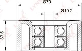 LYNXauto PB-5013 - Паразитний / провідний ролик, поліклиновий ремінь avtolavka.club