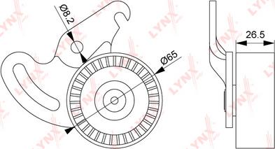 LYNXauto PB-5108 - Паразитний / провідний ролик, поліклиновий ремінь avtolavka.club