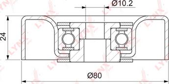 LYNXauto PB-5371 - Паразитний / провідний ролик, поліклиновий ремінь avtolavka.club