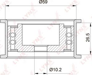LYNXauto PB-3002 - Паразитний / Провідний ролик, зубчастий ремінь avtolavka.club