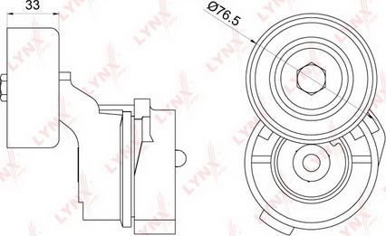 LYNXauto PT-3220 - Натягувач ременя, клинові зуб. avtolavka.club