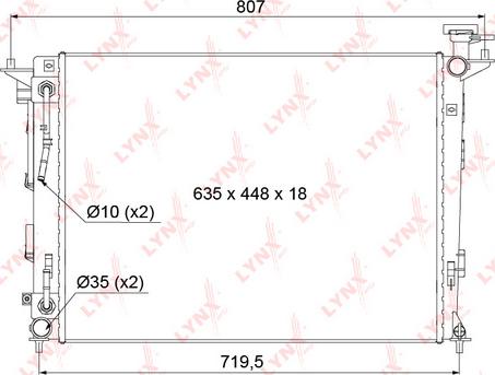 LYNXauto RB-1063 - Радіатор, охолодження двигуна avtolavka.club