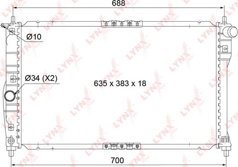 LYNXauto RB-1029 - Радіатор, охолодження двигуна avtolavka.club