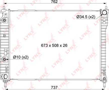 LYNXauto RB-1162 - Радіатор, охолодження двигуна avtolavka.club