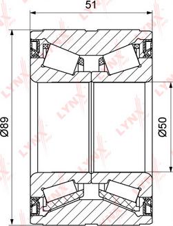 LYNXauto WB-1314 - Комплект підшипника маточини колеса avtolavka.club