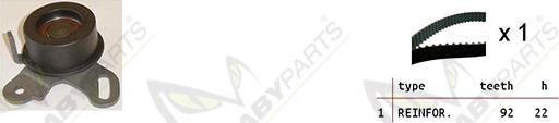 Mabyparts OBK010491 - Комплект ременя ГРМ avtolavka.club